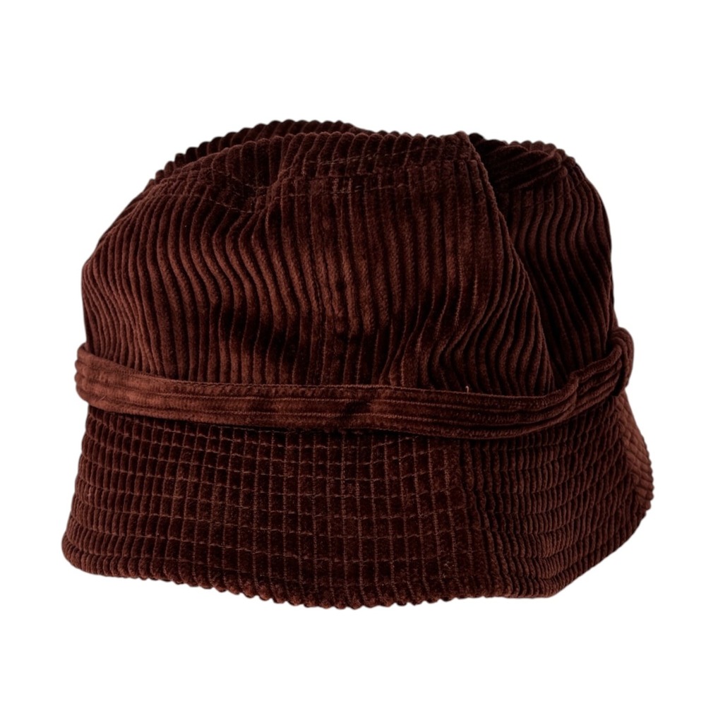 Cappelli Brown Corduroy Bucket Hat Women's Cotton Retro Boho Casual One Size